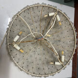 Plafonnier en verre de Murano en forme de fleur extra large par Archimede Seguso, années 1960.