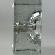 60s 70s Wall Lamp Ice Glass Cube Wall Sconce by Müller & Zimmer Germany
