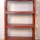 Burmese teak bookcase with original red patina