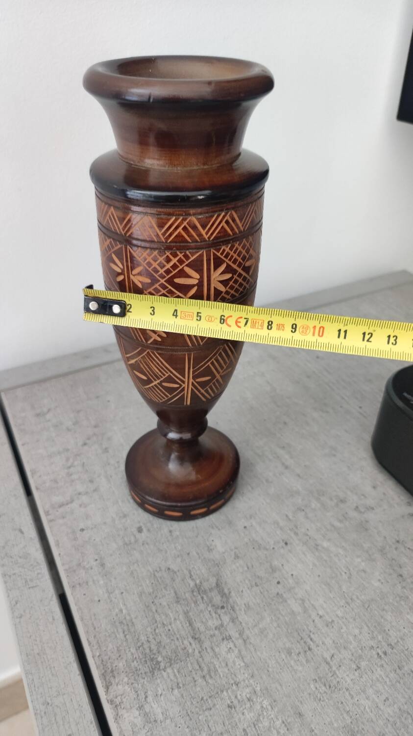 Wooden vase