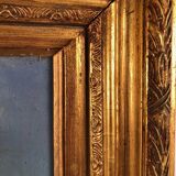 Prosper Ferey, large oil on canvas, “Shepherdess and her flock” mid-19th century