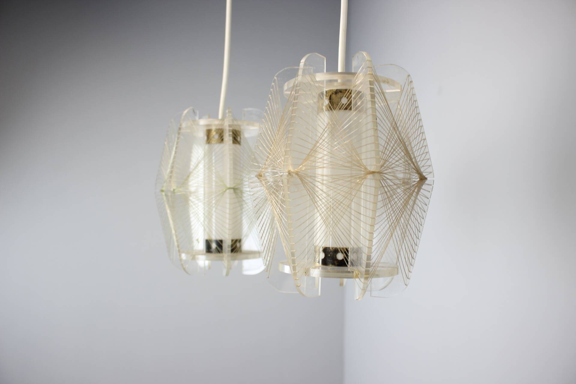 Vintage "spiderweb" chandelier, Czechoslovakia, 1960s