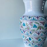Vase coloré en terre cuite émaillée