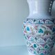 Colorful vase in enamelled terracotta