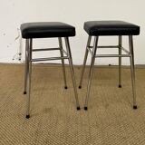Pair of old skai stools