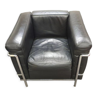 Black armchair Le Corbusier, LC2