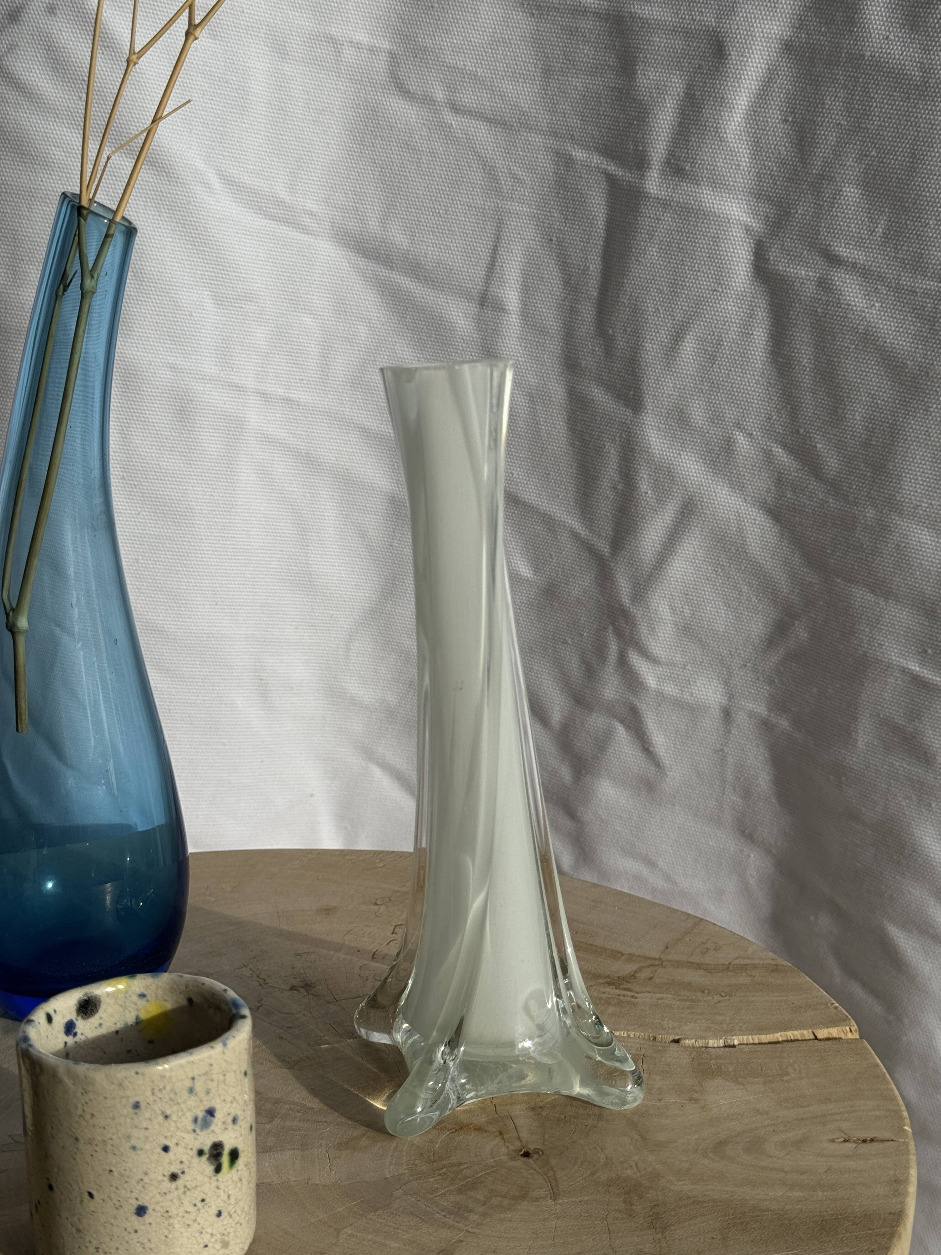 Blue soliflore vase H25 D7