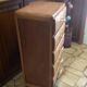 Vintage weekly chest of drawers with compass feet
