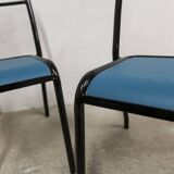 Pair of restored Jean Pauchard Tolix chairs 1960