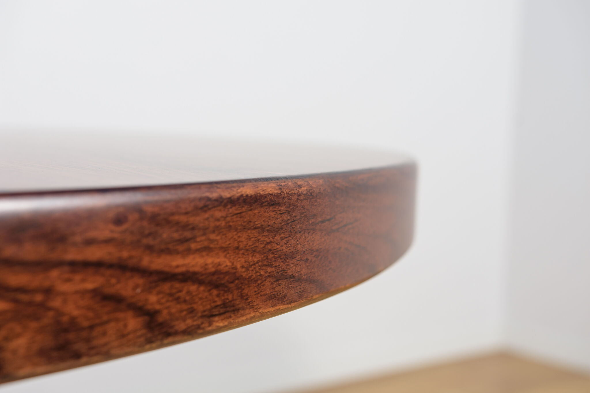 Mid-century round rosewood extendable dining table, Denmark, 1960s