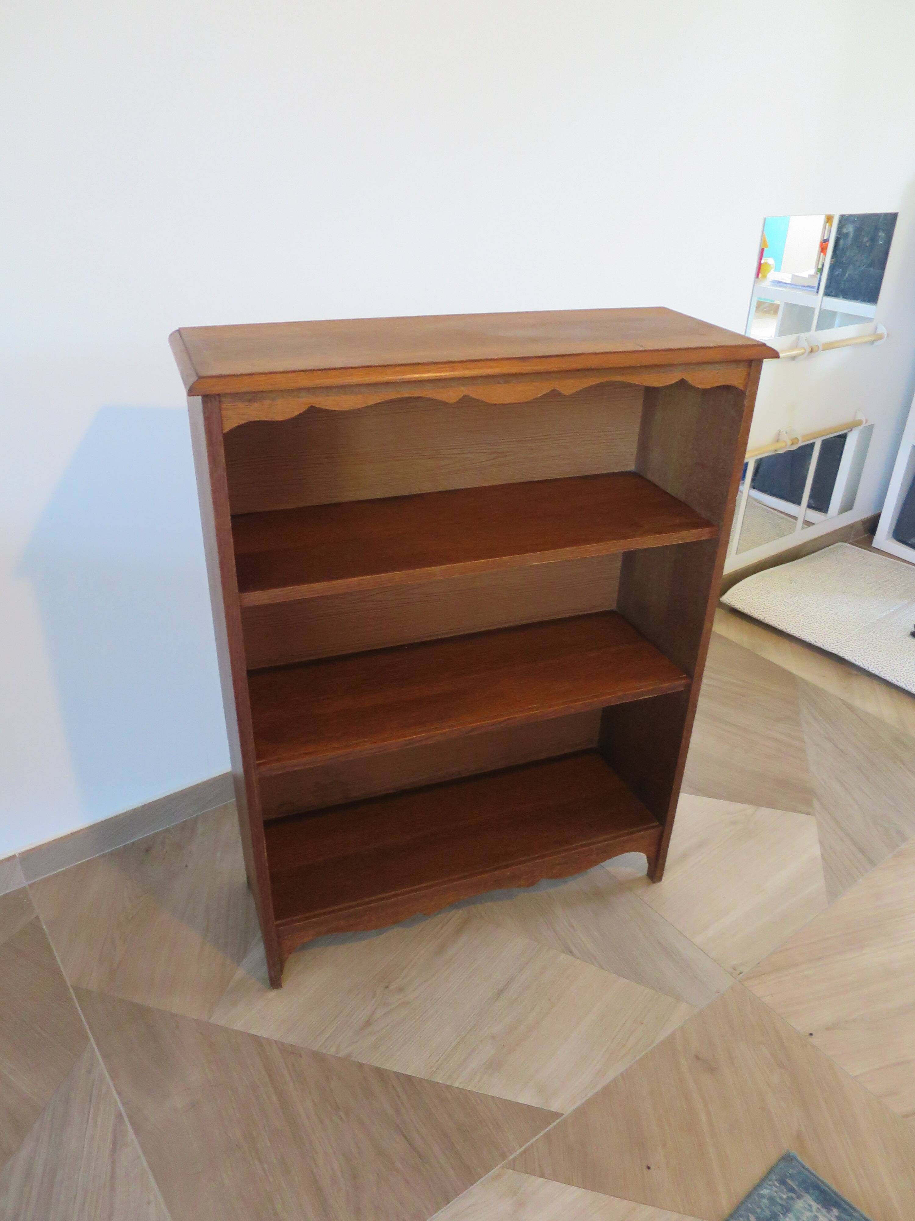 Set of 2 bibus 3 levels - oak color - bookcase shelves
