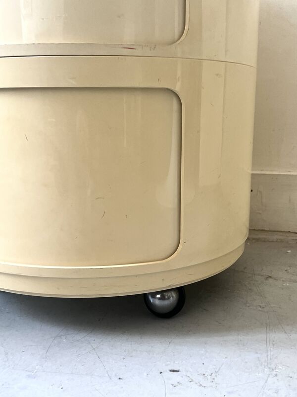Chevet Componibili XL crème par A. Castelli pour Kartell, design 1970