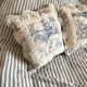 Pair of cotton cushion covers in Toile de Jouy print