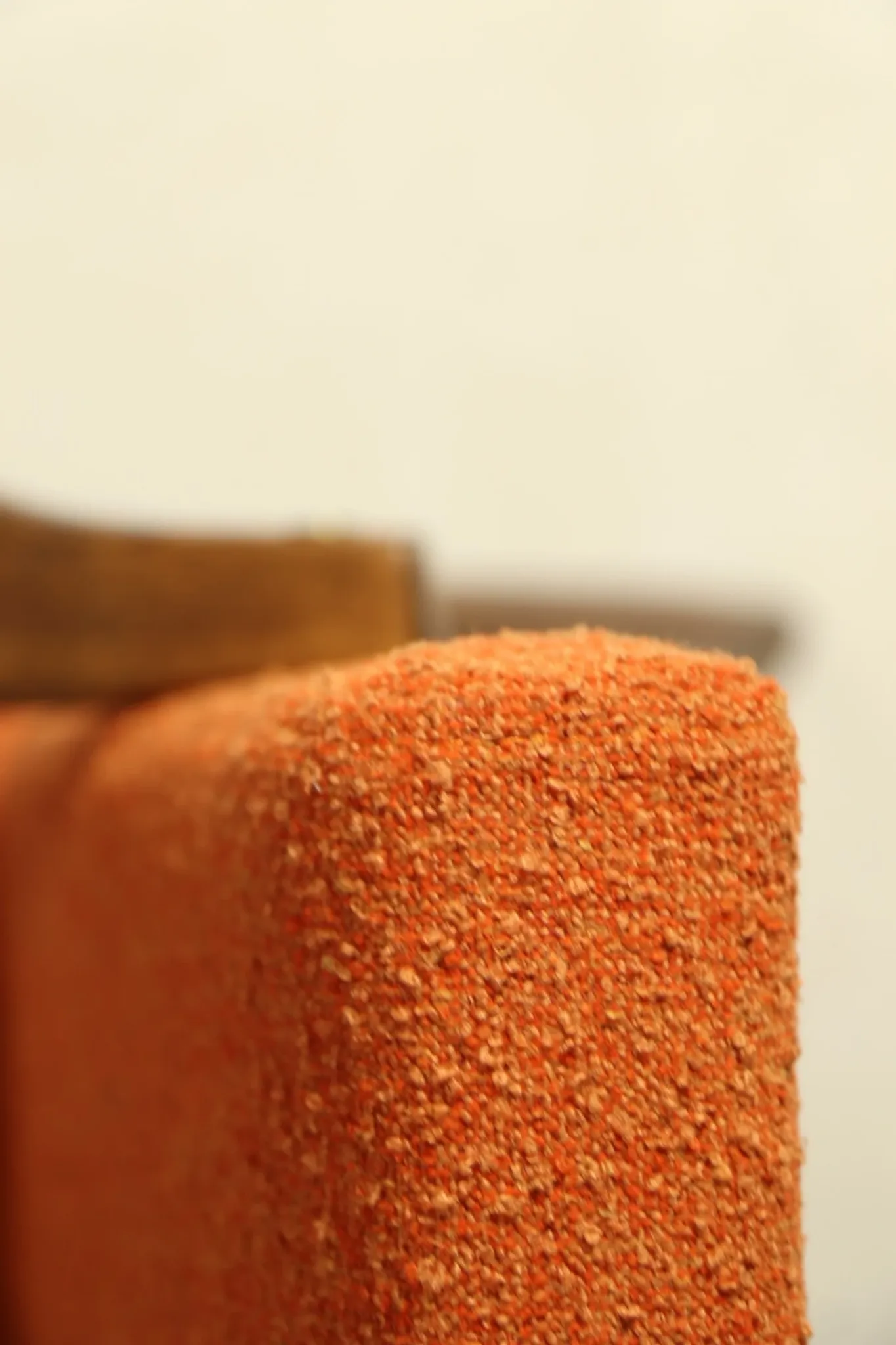 Vintage pumpkin orange lounge chair 1970s restored