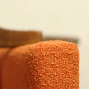 Vintage pumpkin orange lounge chair 1970s restored