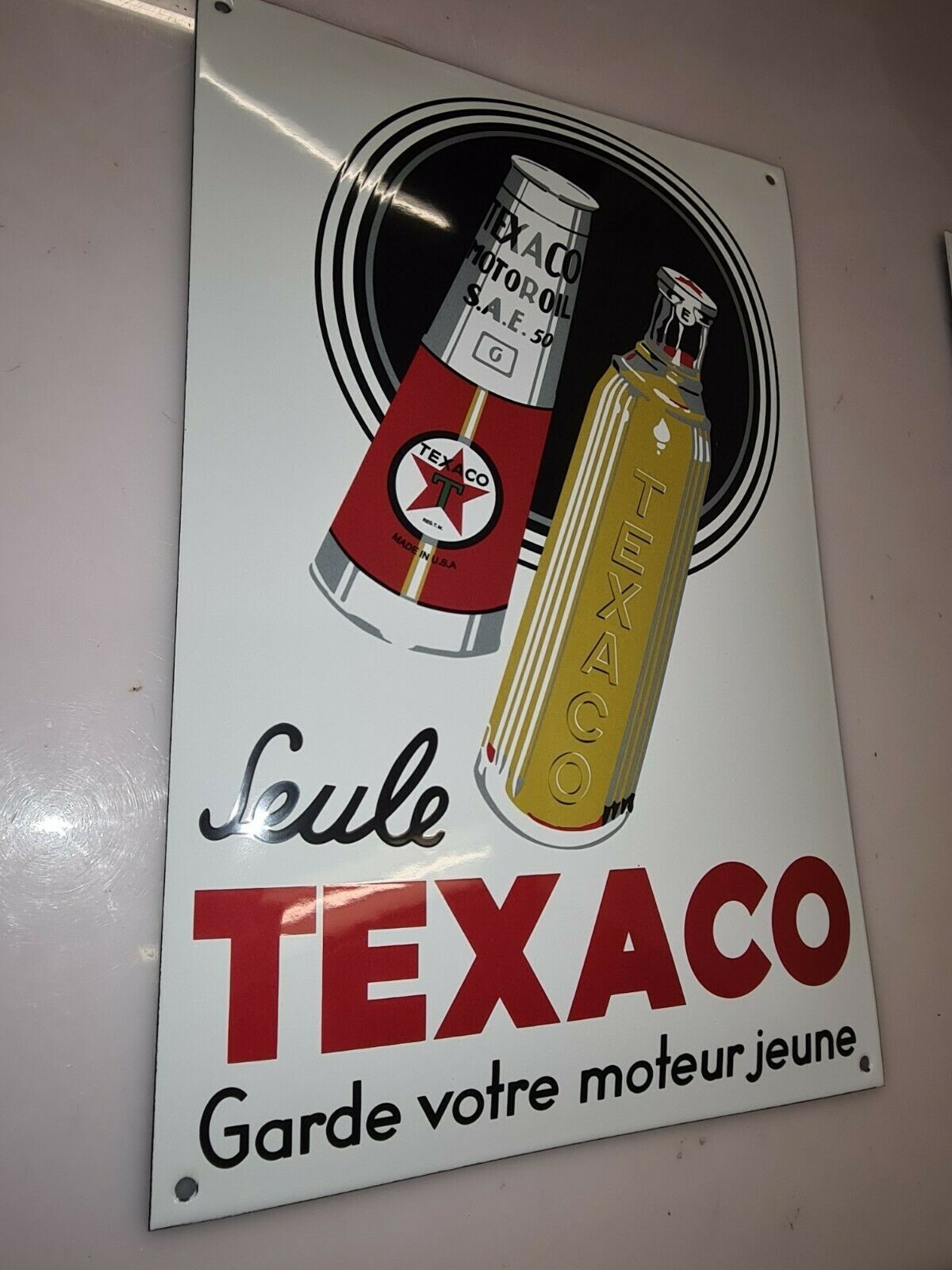 Texaco enamelled plate