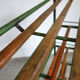 Industrial floor, vintage wheeled