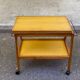 Scandinavian extendable solid wood side table folding 1980
