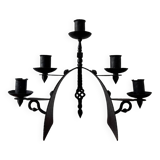 Brutalist wrought iron chandelier from the 60s
