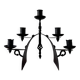 Chandelier fer forgé brutaliste années 6 »