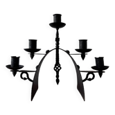 Chandelier fer forgé brutaliste années 6 »