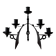 Chandelier fer forgé brutaliste années 6 »