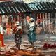 Caroline Burnett (1877-1950) Oil on canvas - Parisian Scene Moul