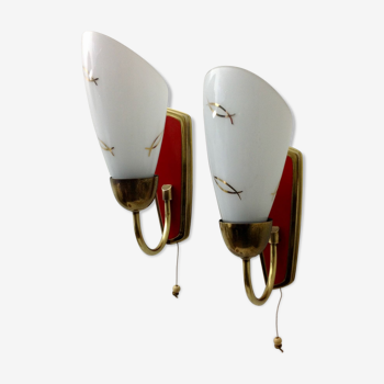 Pair of wall lamps 60s
