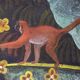 Painted canvas depicting lush nature. Contemporary work.