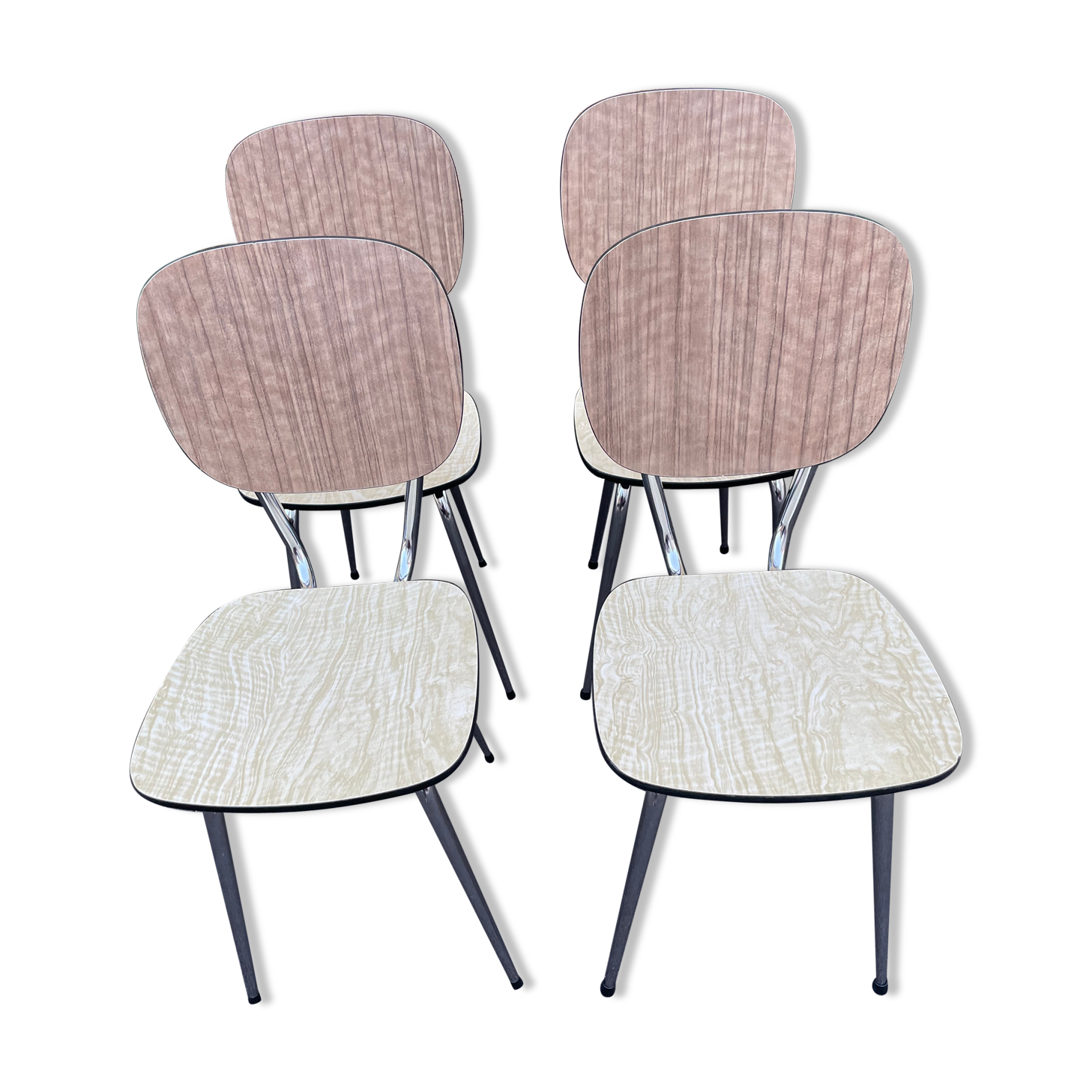 Two-tone formica chairs