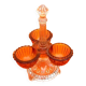 1930s Condiment Dispenser Clear and Amber Molded Glass