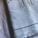 Drap ancien en lin et coton teinté en céladon