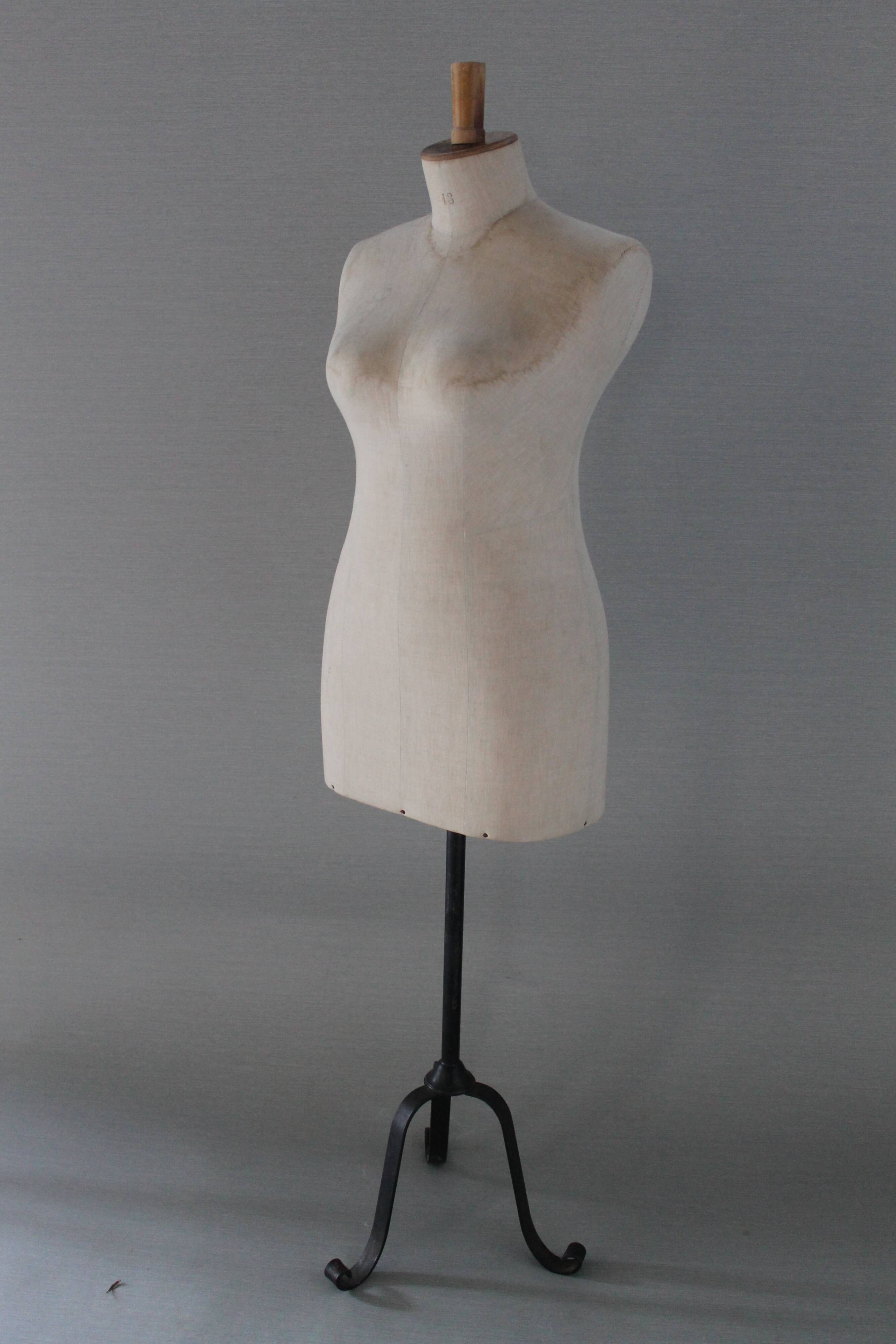 Woman couture mannequin-bust - early 20th century
