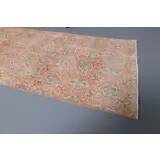 Vintage Turkish Oushak Handmade Wool Cotton Orange Runner 70x318