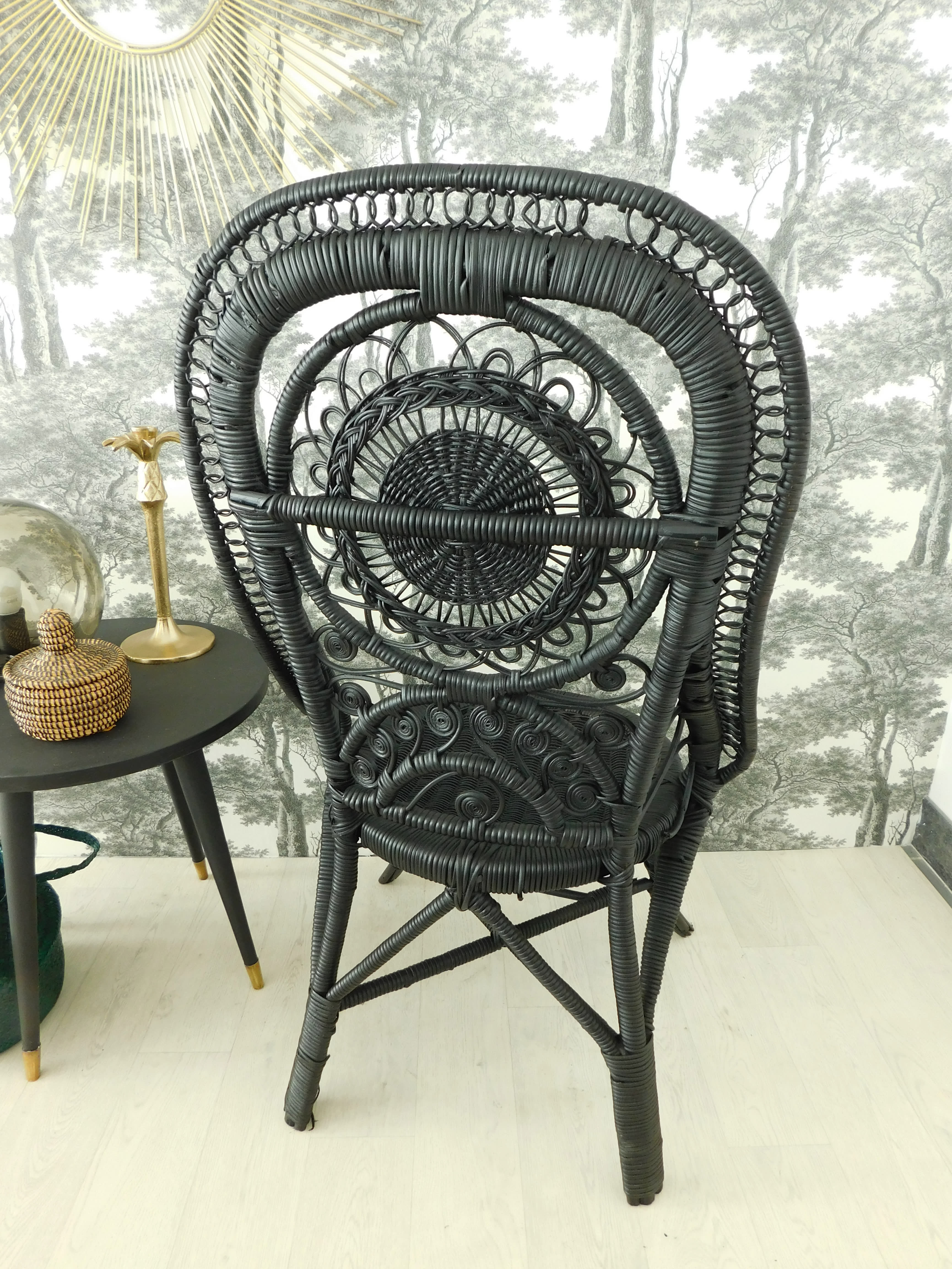 Peacock rattan chair