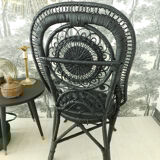 Chaise en rotin peacock