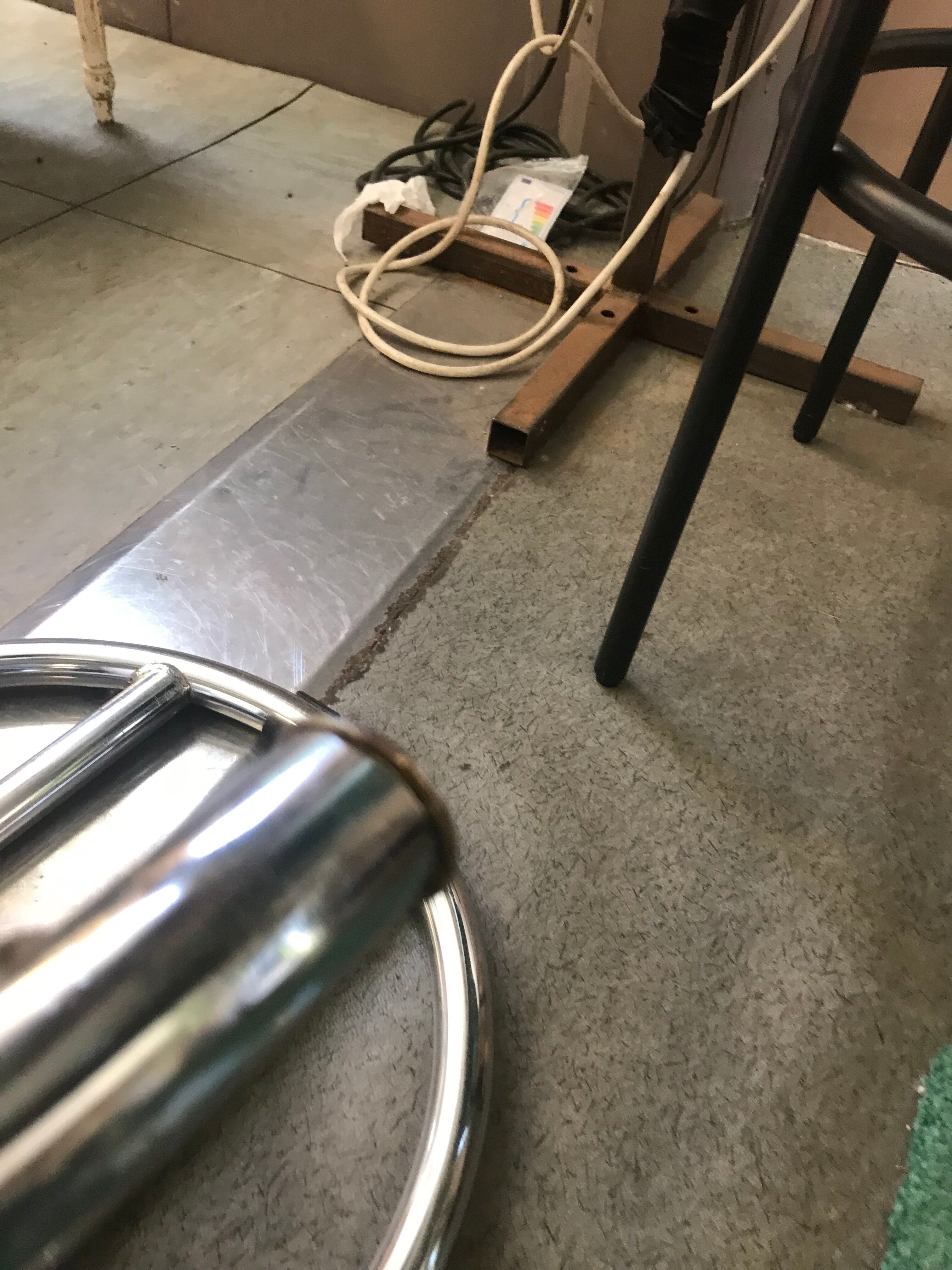 Vintage 80s green metal bar stool.