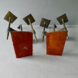Pair of bronze candlesticks