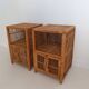 Paire de chevets en rotin vintage