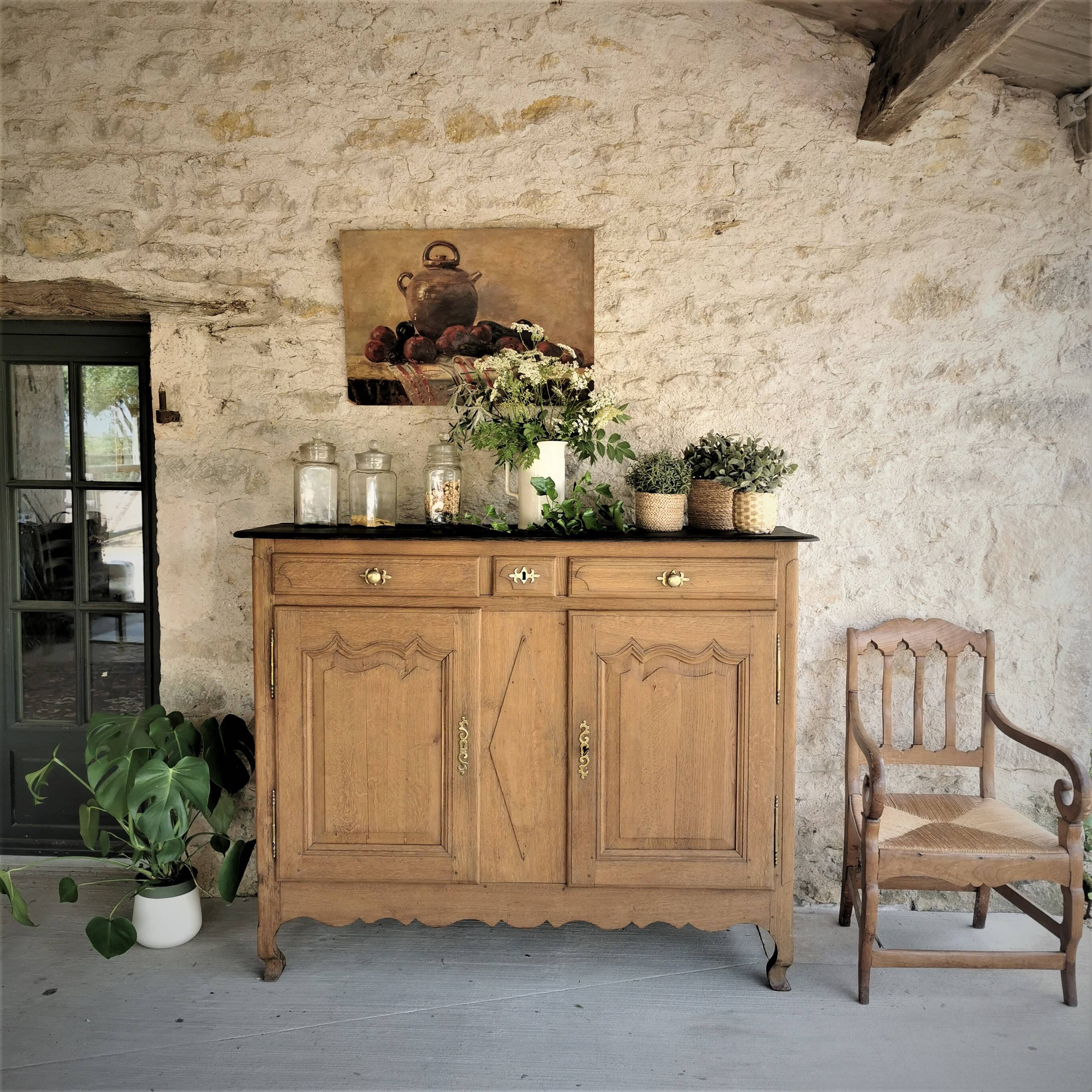 3/4 oak Flemish spent grain sideboard