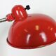 Large Red Industrial German Workshop Table Lamp from Helo Leuchten, 1950s