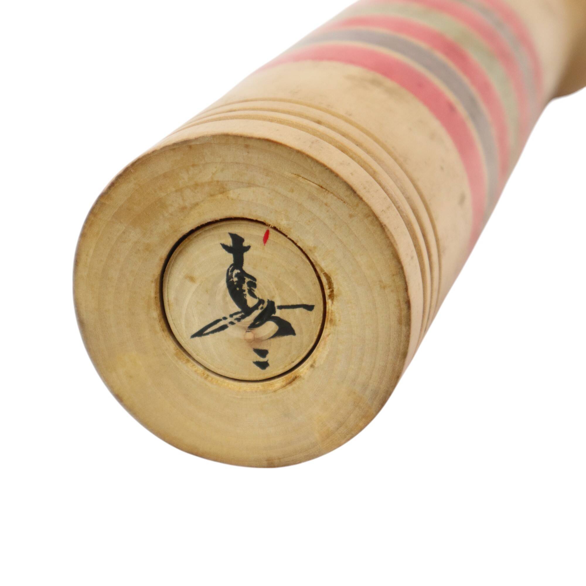 Large Kokeshi Doll XL Size Hand Painted Wood Japan Showa 48cm