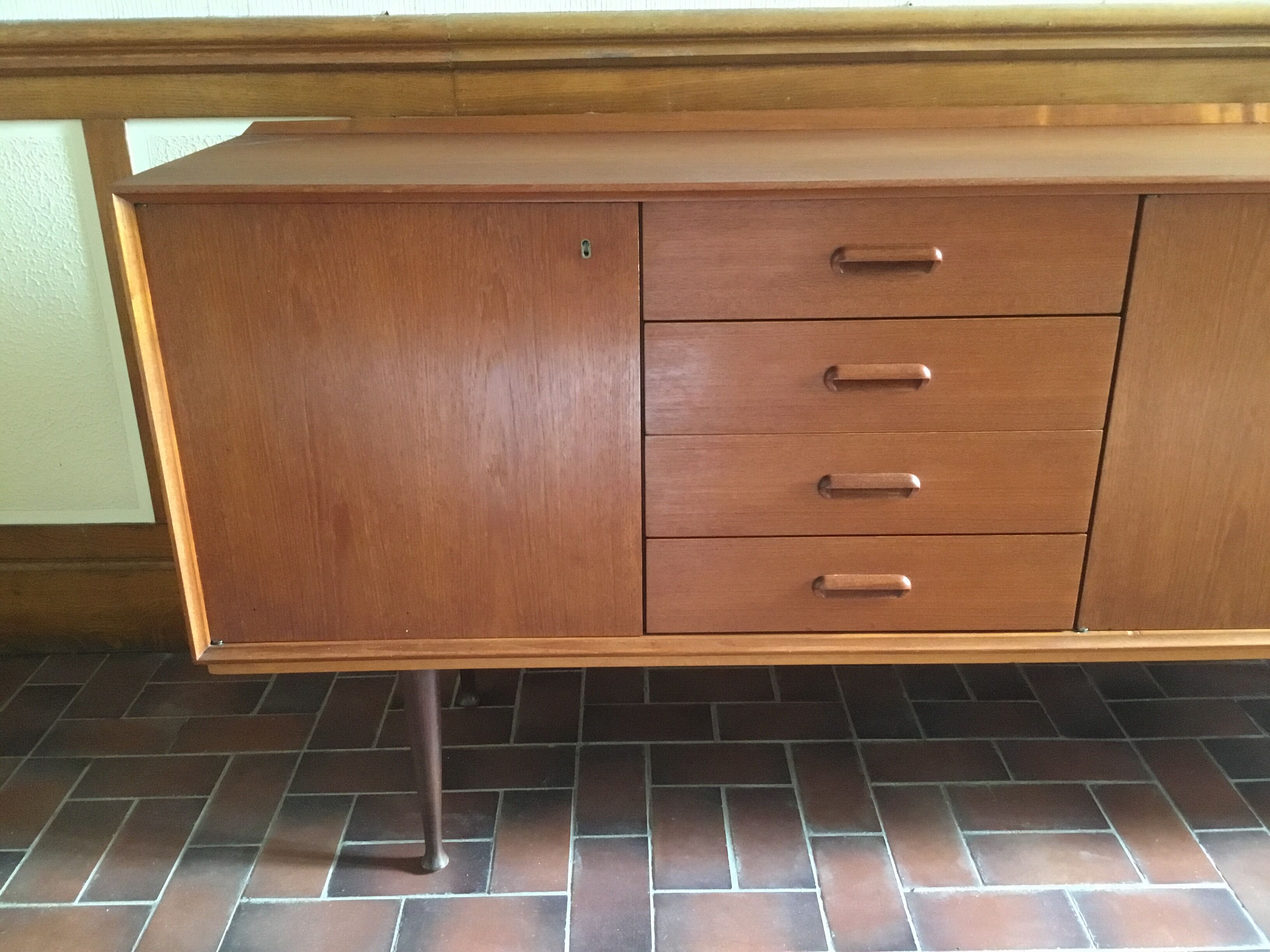 Scandinavian sideboard in teak design