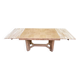 Table à manger brutaliste extensible décapée en chêne campagne chic 1950