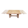Table à manger brutaliste extensible décapée en chêne campagne chic 1950