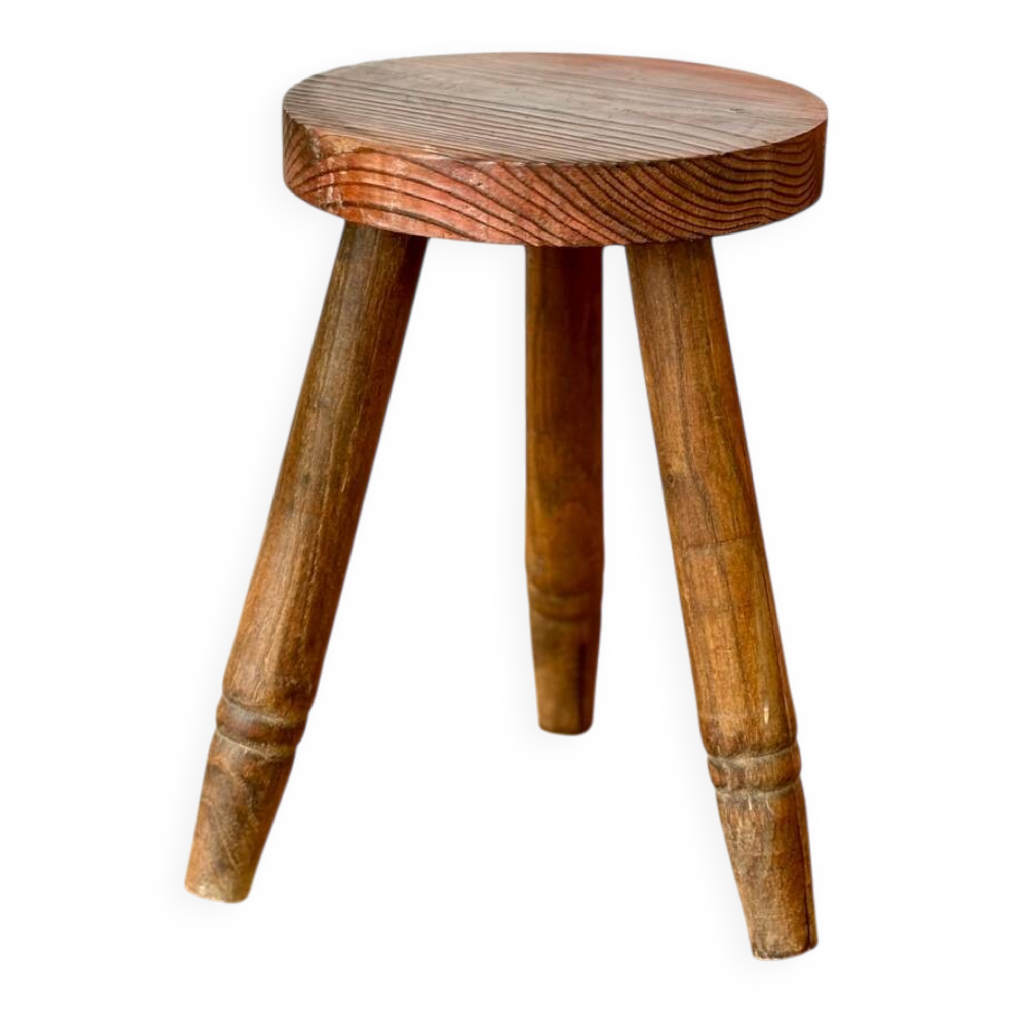 Vintage wooden tripod stool