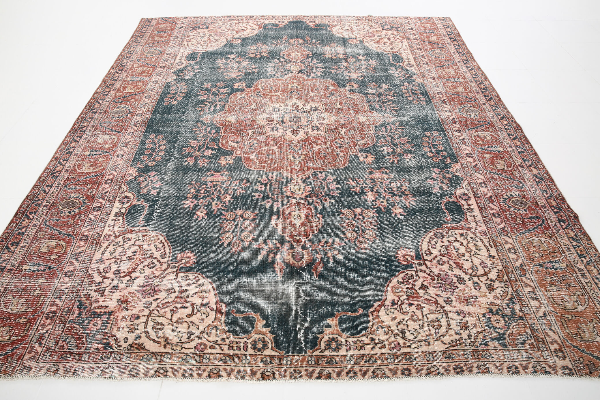 8x10 Navy Blue Antique Persian Rug, 257x299Cm