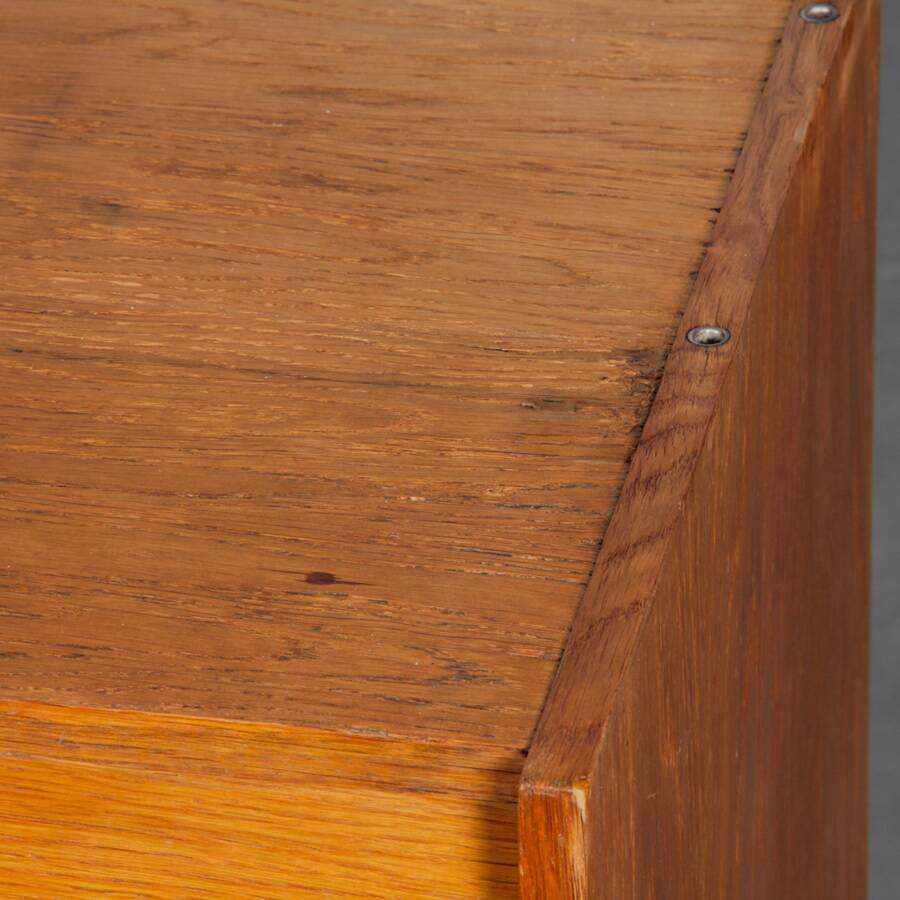 Vintage oak storage by Jiri Jiroutek, model U-458, 1960s