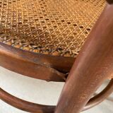 4 chaises bistrot Fischel en bois courbé et cannage