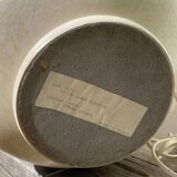 Large lamp signed Kostka vintage beige ceramic sphere